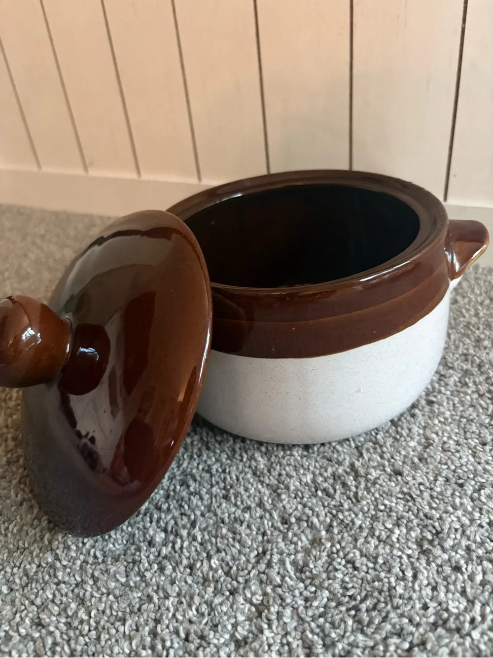 Vintage Stoneware Bean Crock